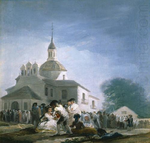 Francisco de Goya La ermita de San Isidro el dia de la fiesta china oil painting image